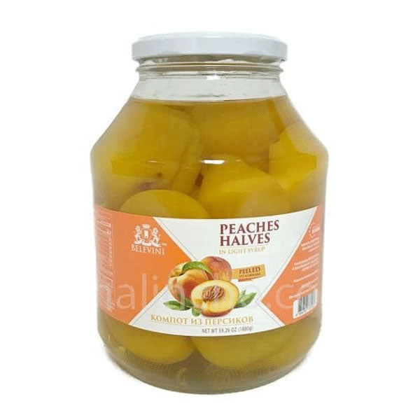 Compote Peach Halves – Light Syrup – 59.26 oz (1680gr)
